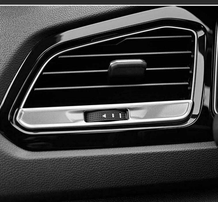 Passend für 4x Passend Für VW T-Roc TDI TSI Rline Edelstahl Lüftungs Rahmen Blende Abdeckung