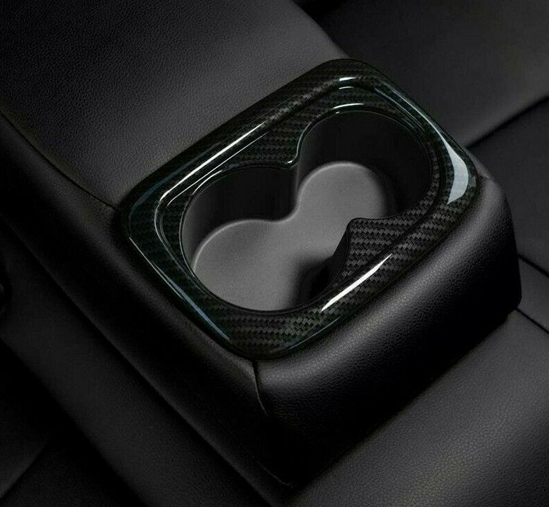 Passend für Honda Civic Carbon Becherhalter Blende Rahmen Schutz Armlehne Cover
