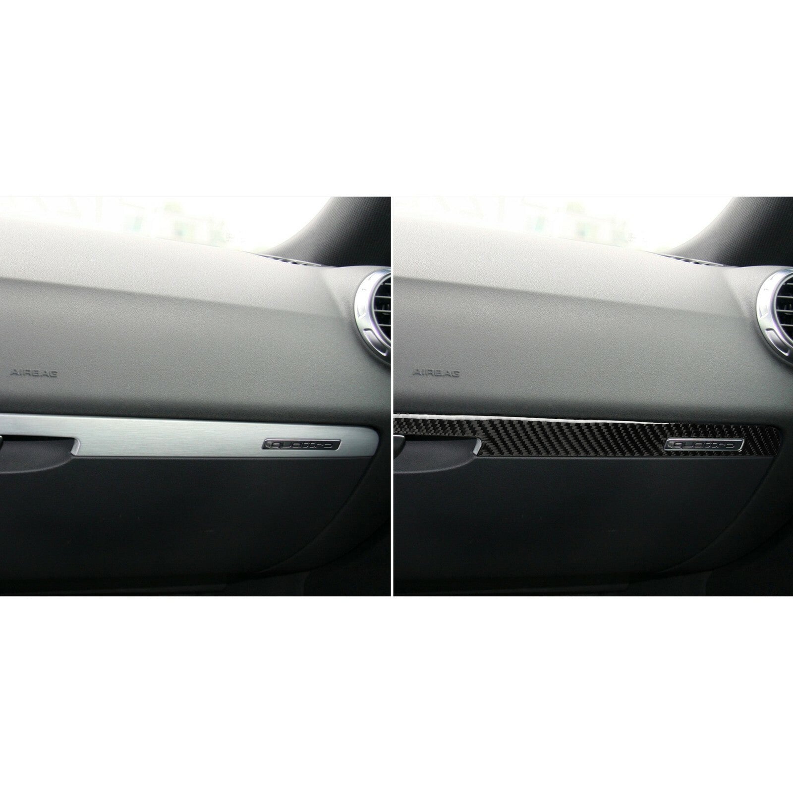 Passend für Audi TT Blende Handschuhfach Zierleiste Cockpit Rahmen Carbon Dekor