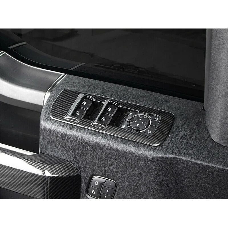 Passend für Ford F150 F-150 2015-2020 Fensterheber Rahmen Blenden Carbon