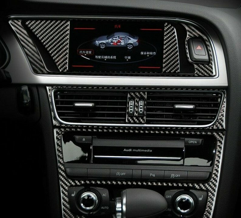 Passend für Carbon Radio Display Multimedia Blende Passend Für Audi A4 A5 B8 S5 Sline