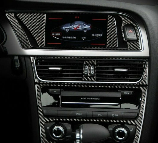 Passend für Carbon Radio Display Multimedia Blende Passend Für Audi A4 A5 B8 S5 Sline