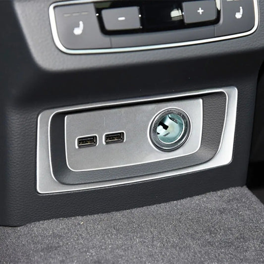 Passend für Audi Q5 2018-21 USB Blende Abdeckung Rahmen Silber