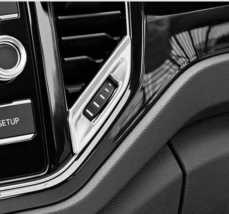 Passend für 4x Passend Für VW T-Roc TDI TSI Rline Edelstahl Lüftungs Rahmen Blende Abdeckung