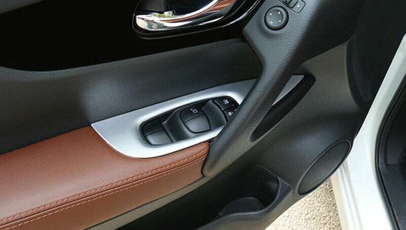 Passend für Nissan Qashqai J11 Fensterheber Blenden Abdeckung Zierrahmen Silber