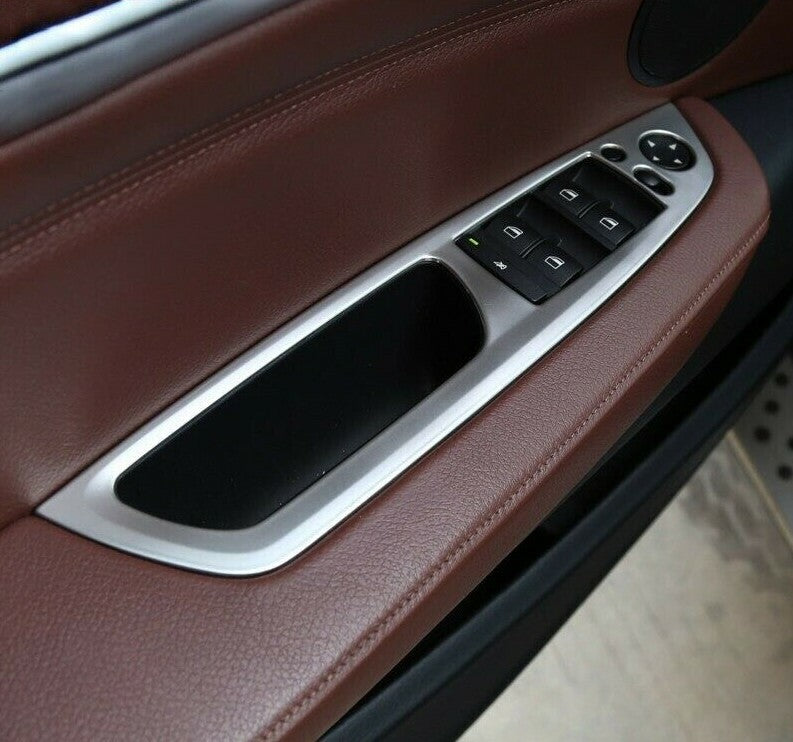 Passend für BMW X5 E70 X6 E71 Fensterheber Rahmen Blende aus Edelstahl