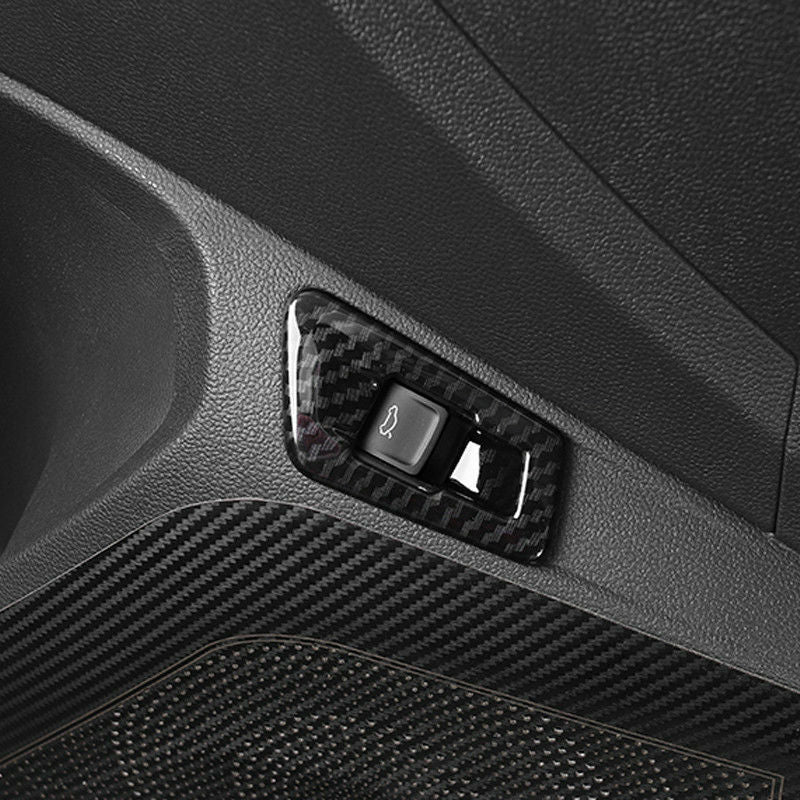 Passend für VW T-Roc Kofferraum Abdeckung Blenden Rahmen Tuning Carbon
