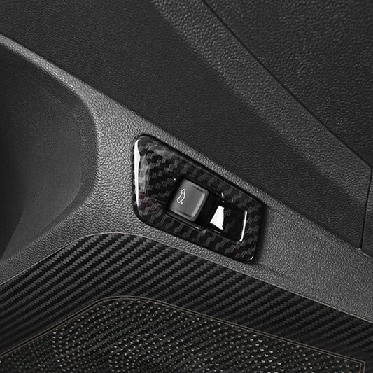 Passend für VW T-Roc Kofferraum Abdeckung Blenden Rahmen Tuning Carbon