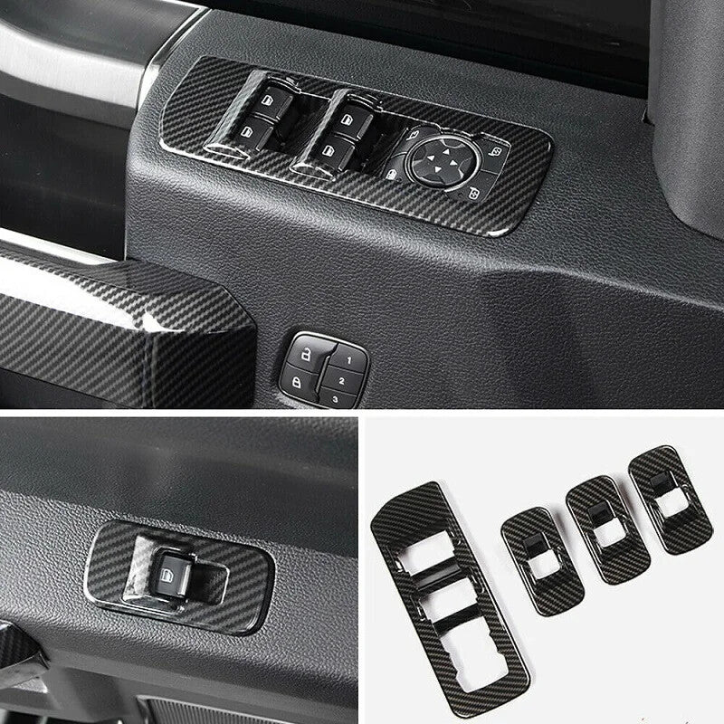 Passend für Ford F150 F-150 2015-2020 Fensterheber Rahmen Blenden Carbon