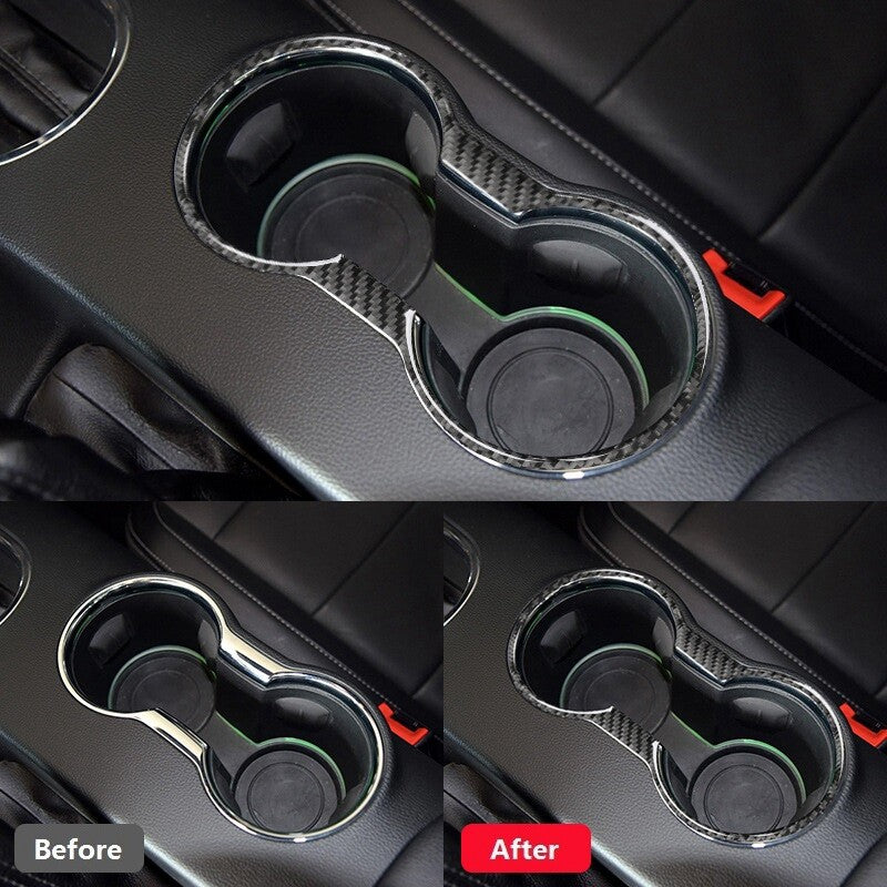 Passend für Ford Mustang Becherhalter Blende Abdeckung Rahmen Carbon