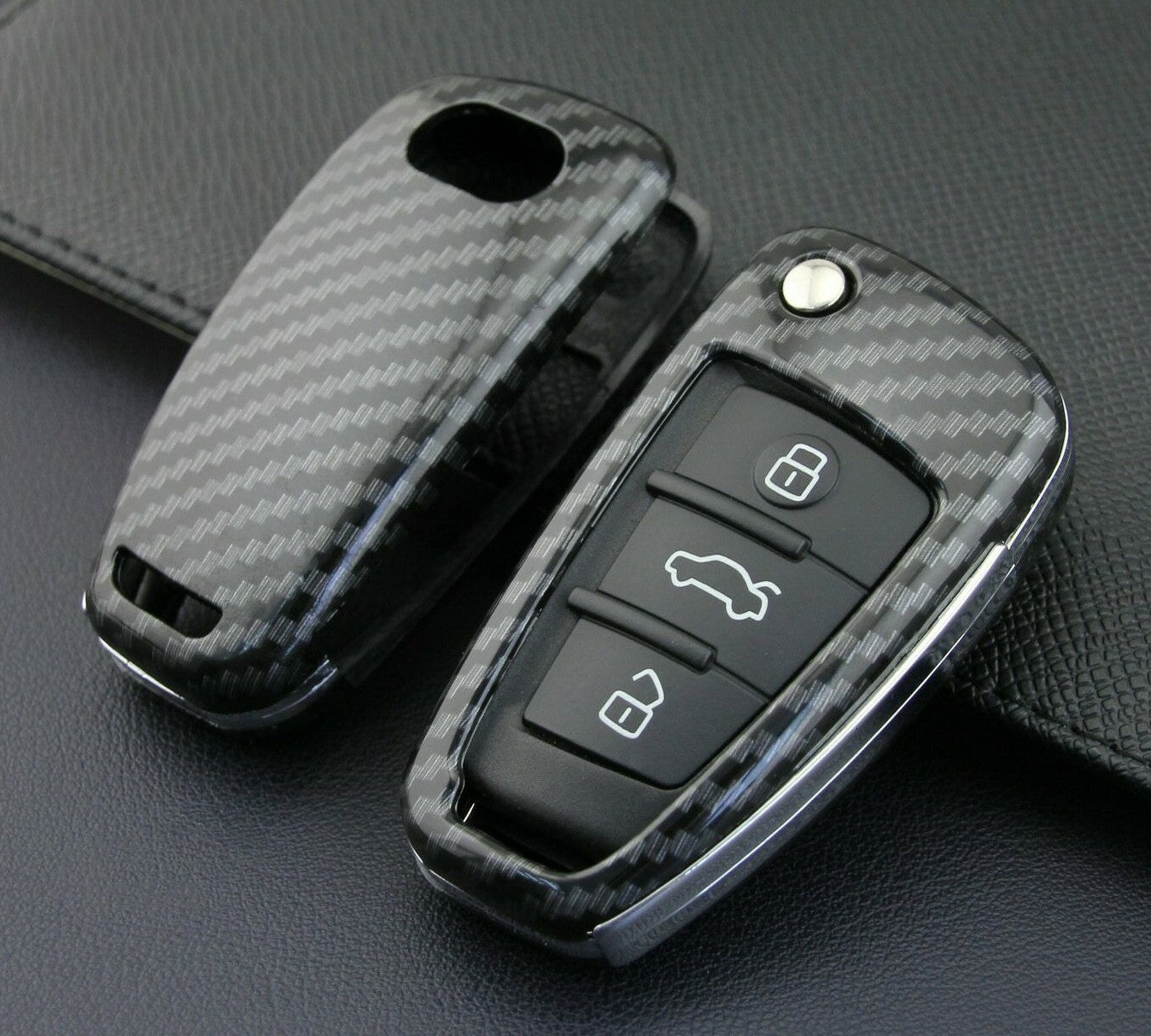 Passend für Audi A1 A3 Q3 Q7 TT Carbon Schlüssel Cover Hülle