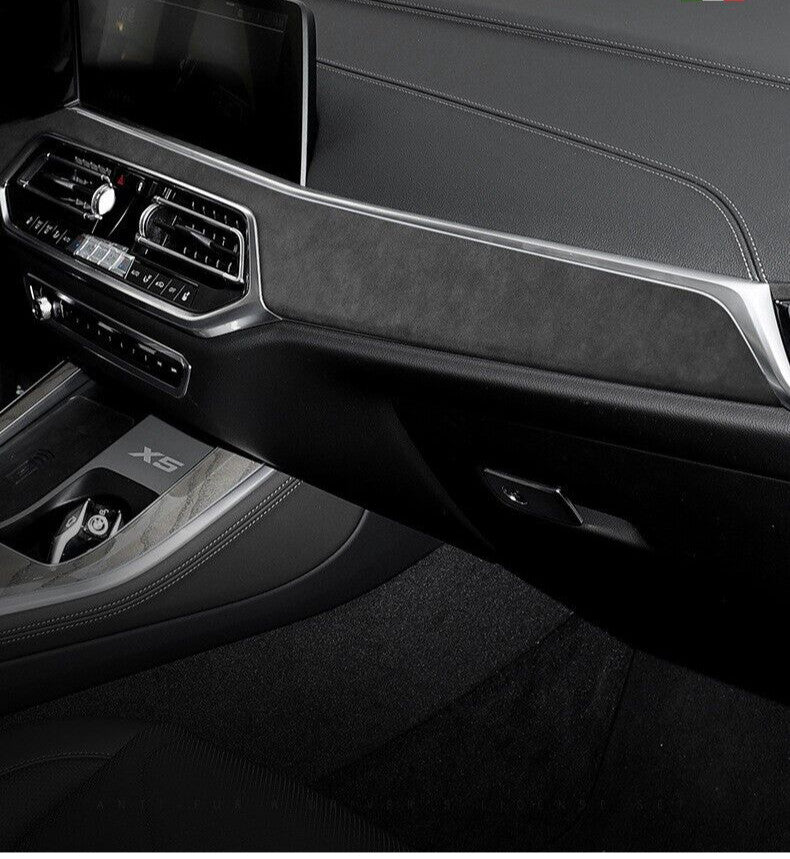 Passend für BMW X5 Armaturenbrett Cockpit Abdeckung Rahmen Edel Blende Wildleder