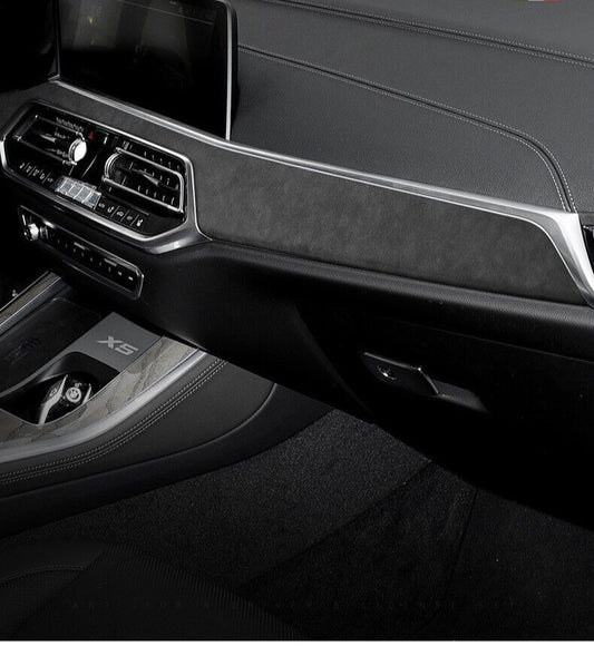 Passend für BMW X5 Armaturenbrett Cockpit Abdeckung Rahmen Edel Blende Wildleder