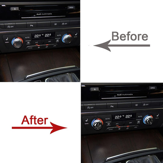 Passend für Audi A6 C7 A7 4G8 2012-18 Klima Regler Blenden Abdeckung Tuning