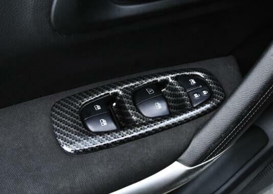 Passend für Renault Kadjar Fensterheber Blende Schutz Rahmen Cover Carbon