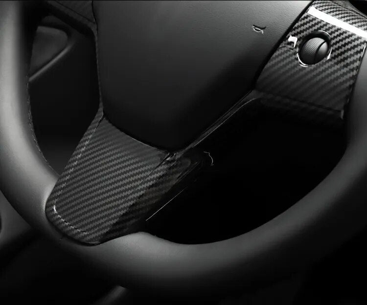 Passend für TESLA Model 3 2019-21 Lenkrad Blende Zierblende Abdeckung Carbon