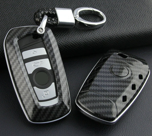Passend für BMW X3 X4 1 2 3 4 5 6 7 Carbon Schlüssel Cover Hülle