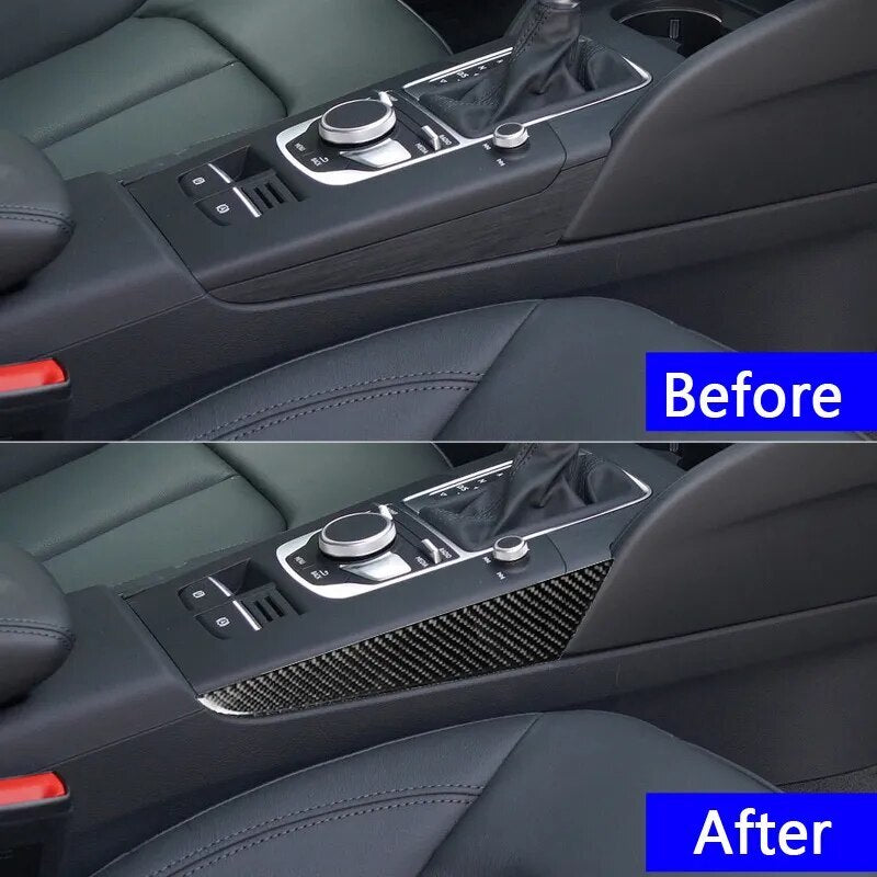 Passend für Audi A3 8V 2014-19 Mittelkonsole Blende Abdeckung Rahmen Carbon