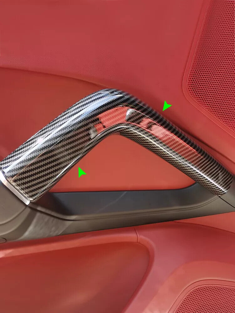 Passend für Porsche Cayenne 2011-2017 Türgriffe Vorne Blenden Rahmen Carbon Cover