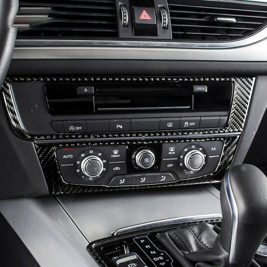 Passend für Audi A6 C7 A7 2012-2018 Radio Rahmen Blenden Carbon Zierrahmen Cover