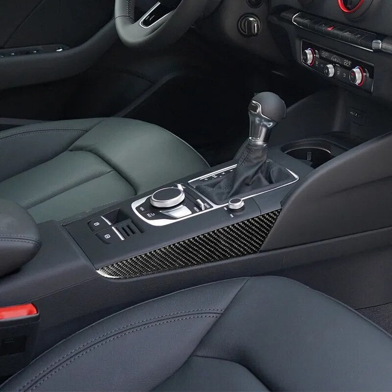 Passend für Audi A3 8V 2014-19 Mittelkonsole Blende Abdeckung Rahmen Carbon