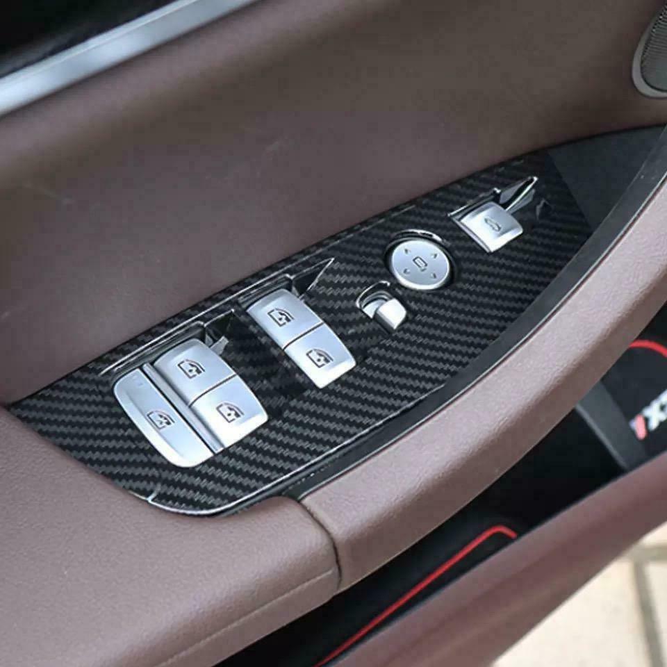 Passend für Fensterheber Rahmen Schutz Blende Carbon Matt Optik Passend Für BMW X3 G01