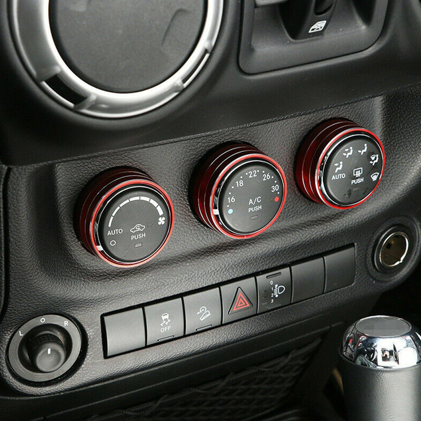 Passend für Jeep Wrangler JK 11+ Klimaregler Blenden Rahmen Zierblenden Abdeckun