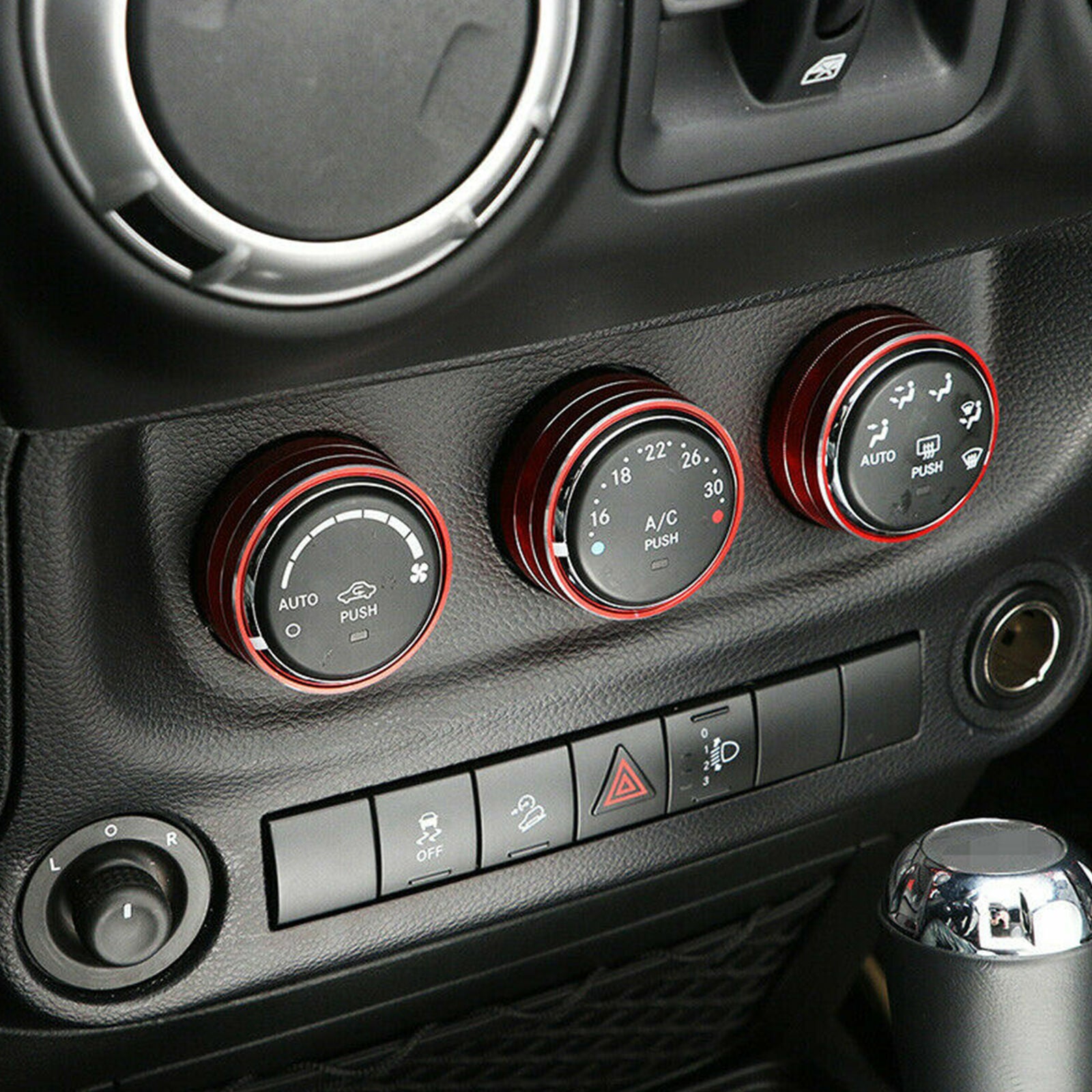 Passend für Jeep Wrangler JK 11+ Klimaregler Blenden Rahmen Zierblenden Abdeckun