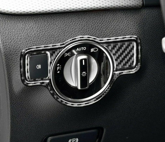 Passend für Mercedes Benz GLK Lichtschalter Rahmen Zierrahmen Carbon Blenden