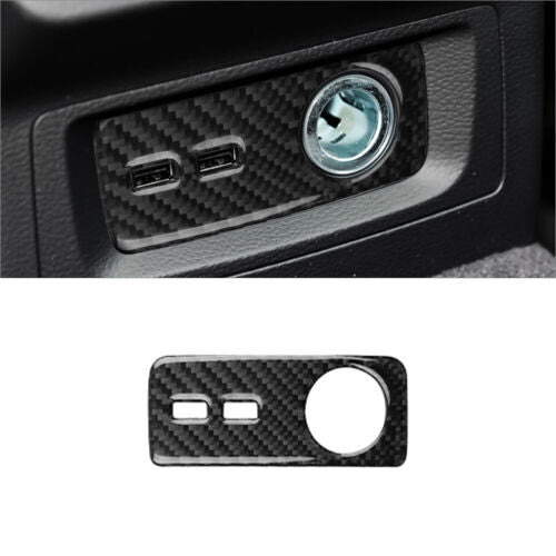 Passend für Audi Q5 18-21 USB Eingang Rahmen Blenden Abdeckung Carbon