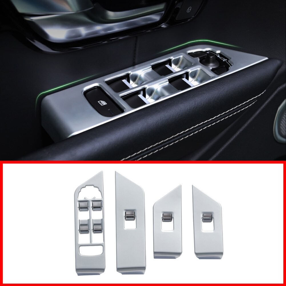 Passend für Range Rover Evoque 2012-18 Fensterheber Blenden Rahmen Silber