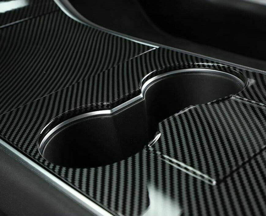 Passend für Tesla Model 3 Mittelkonsole Carbon Abdeckung Cover Rahmen Schutz