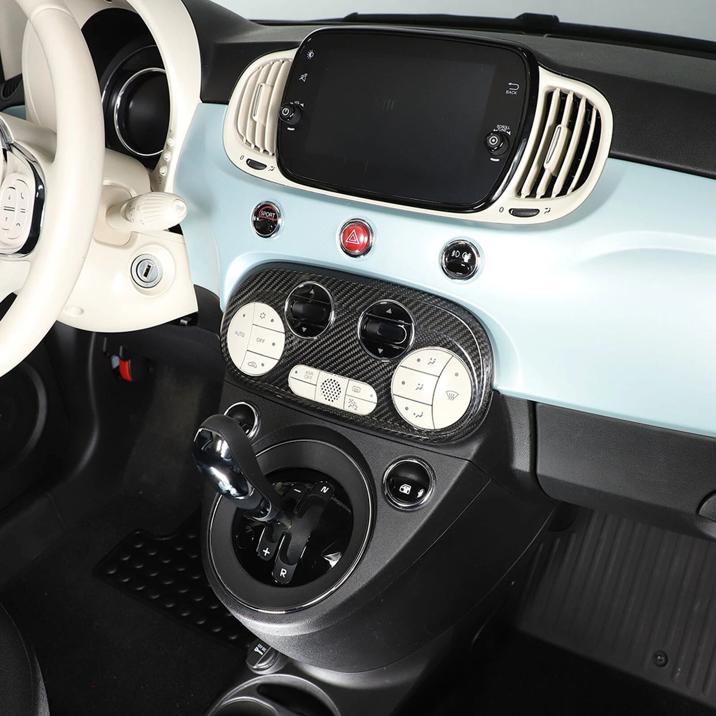Passend für Fiat 500 Abarth 595 2016-2023 Mittelkonsole Blende