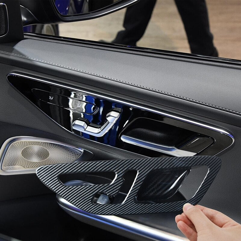 Passend für Mercedes C W206 Türgriff Blenden Abdeckungen Rahmen Carbon