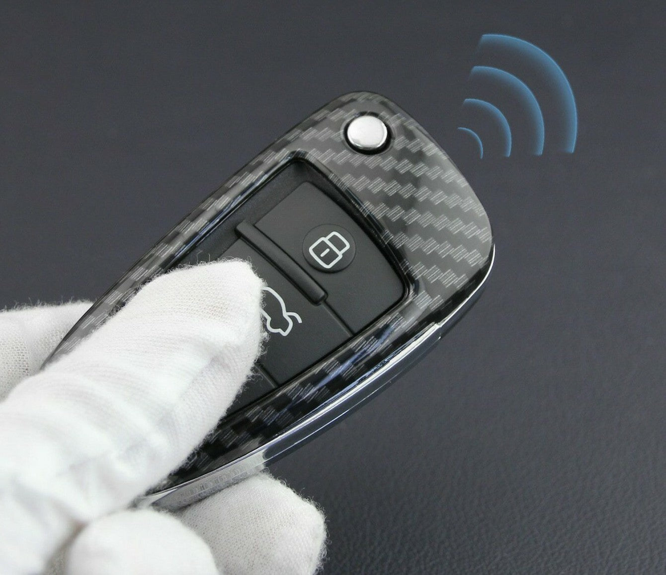 Passend für Audi A1 A3 Q3 Q7 TT Carbon Schlüssel Cover Hülle