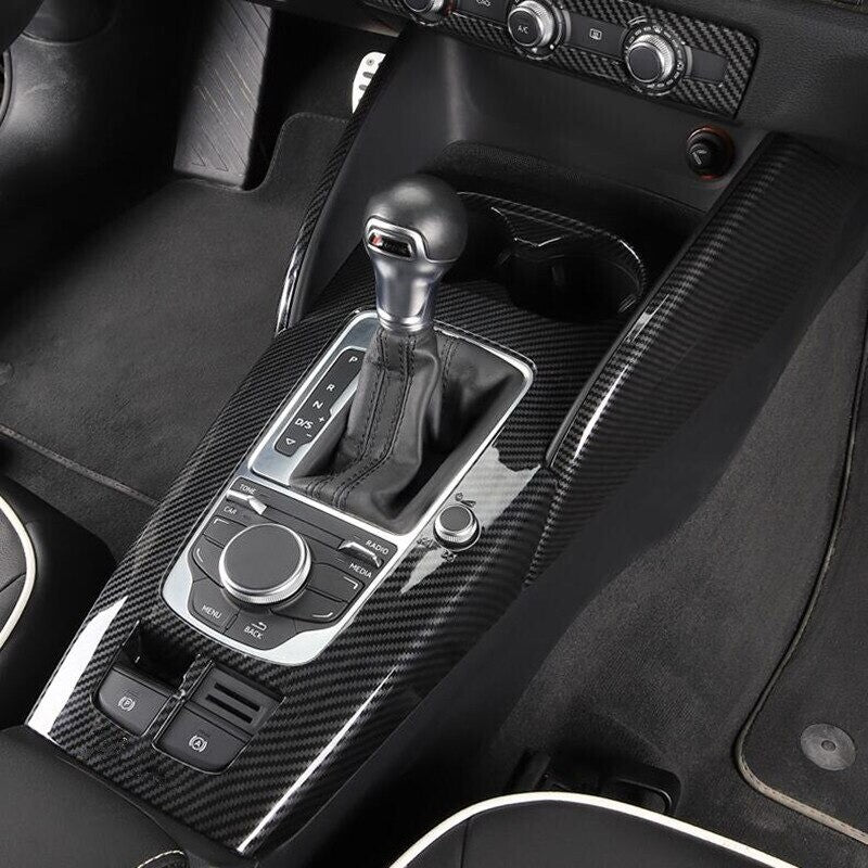 Passend für Audi A3 Mittelkonsole Abdeckung Schaltung Rahmen Schutz Blende Carbon