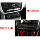Passend für Mercedes A GLA CLA Blende Regler Radio Klima Rot Zier Knöpfe