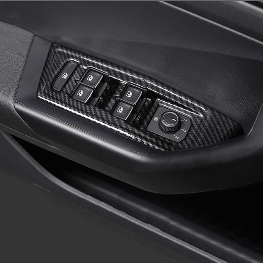 Passend für VW T-Roc Carbon Cover Blenden für Fensterheber Abdeckung Rahmen