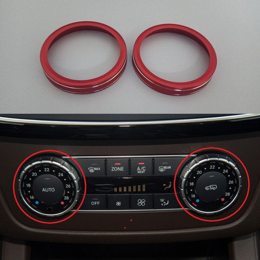 Passend für Mercedes C W204 Regler Blenden Abdeckung Rahmen Rot