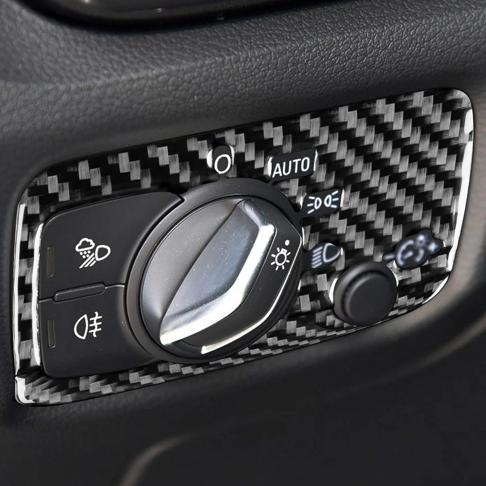 Passend für Audi A3 S3 RS3 8V Lichtschalter Rahmen Blende Carbon Abdeckung