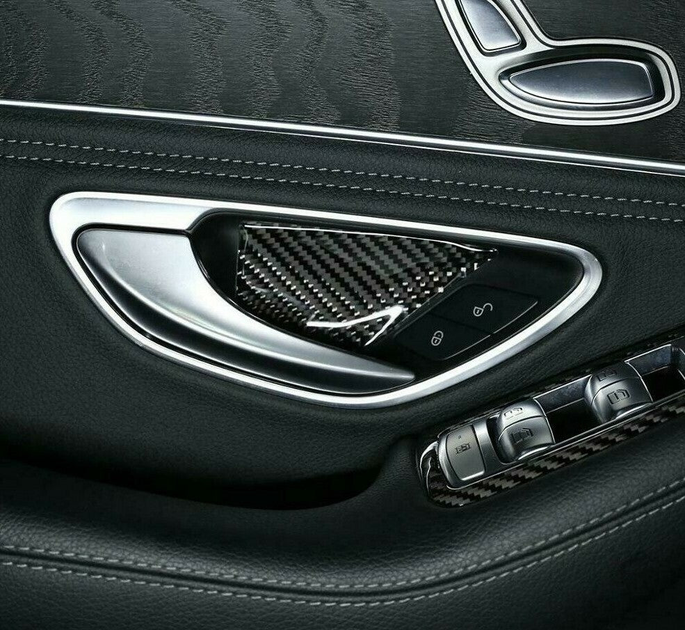Passend für Mercedes Benz W205 W213 GLC X253 Carbon Türgriff Griff Schutz Blende