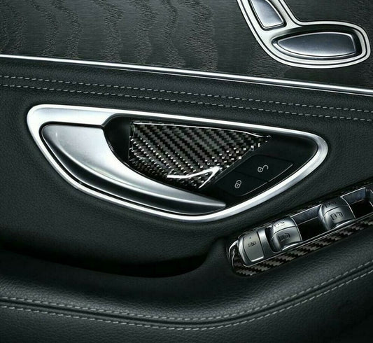 Passend für Mercedes Benz W205 W213 GLC X253 Carbon Türgriff Griff Schutz Blende