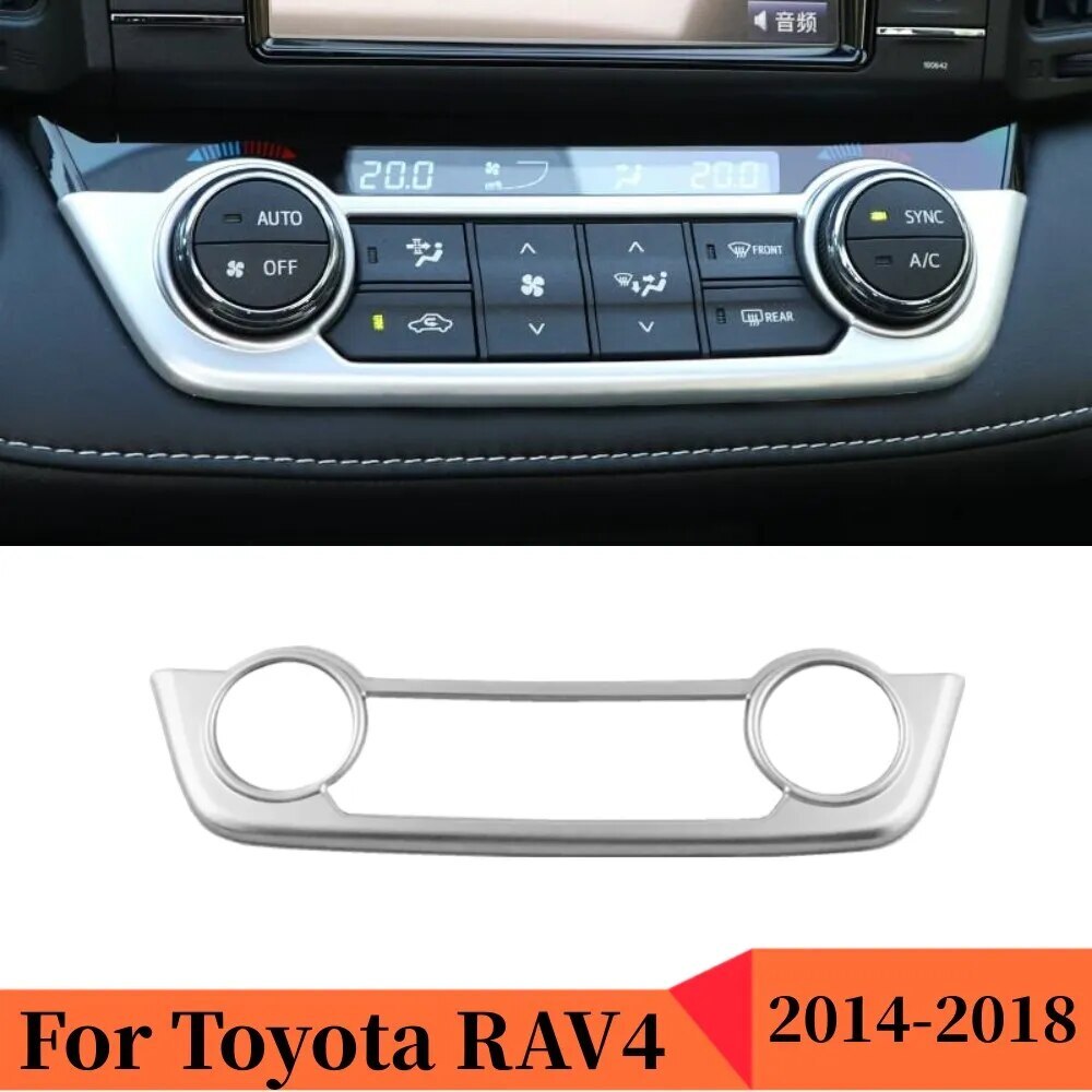 Passend für Toyota Rav4 2016-18 Klima Blende Zierblende Abdeckung Silber