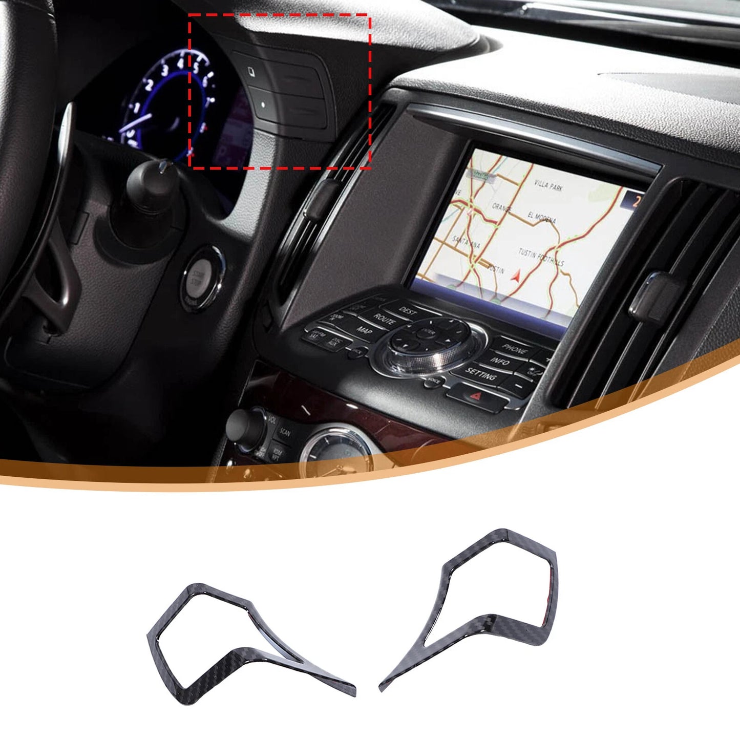 Passend für Infiniti G25 G35 G37 Q60 Schalterpanel Blende