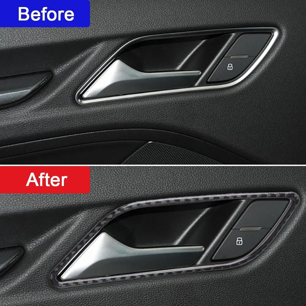 Passend für Audi A3 2014-19 Türgriff Blende Abdeckung Rahmen Carbon