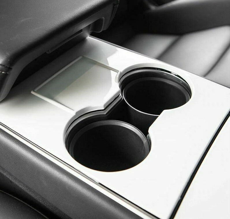 Passend für Tesla Model 3 Mittelkonsole Weiß Abdeckung Cover Rahmen Schutz