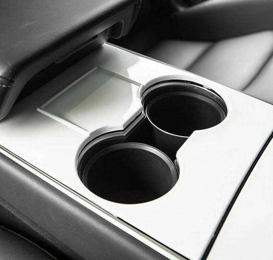 Passend für Tesla Model 3 Mittelkonsole Weiß Abdeckung Cover Rahmen Schutz