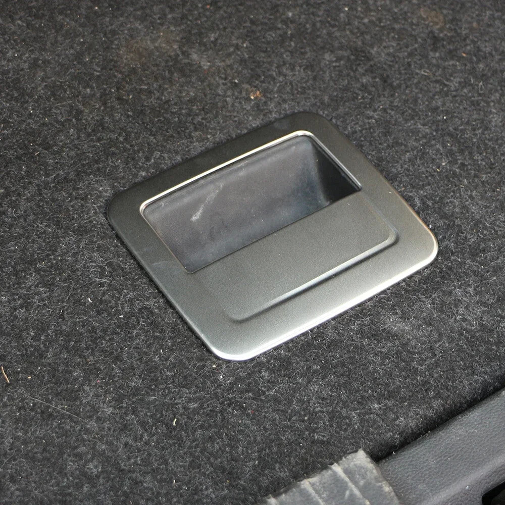 Passend für VW T-Roc Kofferraum Griff Rahmen Blende Silber Aufwertung