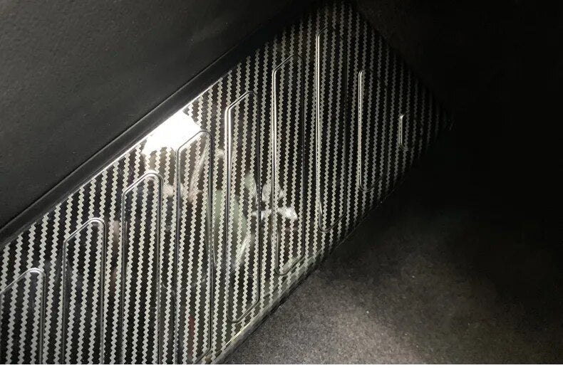 Passend für VW Golf 8 2021 Fußablage Blende Zierblende Abdeckung Carbon
