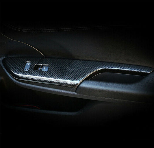 Passend für Honda Civic Carbon Fensterheber Blende Schutz Tasten Armlehne Cover